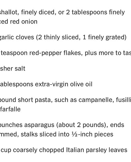 Lemony Pasta With Asparagus and White Beans