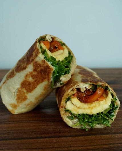 Apricot mozzarella wrap