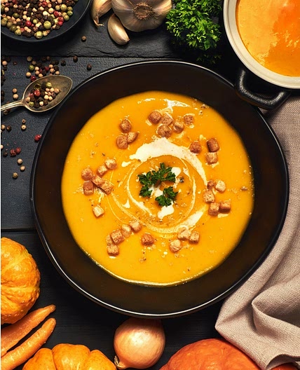 Oil-Free Pumpkin Curry Soup