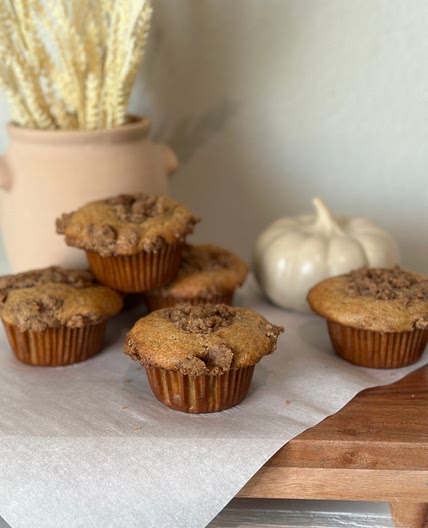 Pumpkin Muffins with Streusel 