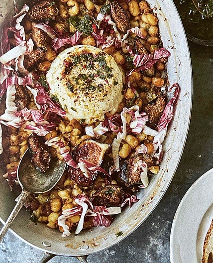 Feigen Ricotta Radicchio & Mandeln