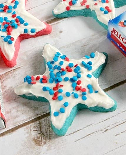 PATRIOTIC JELLO SUGAR COOKIES