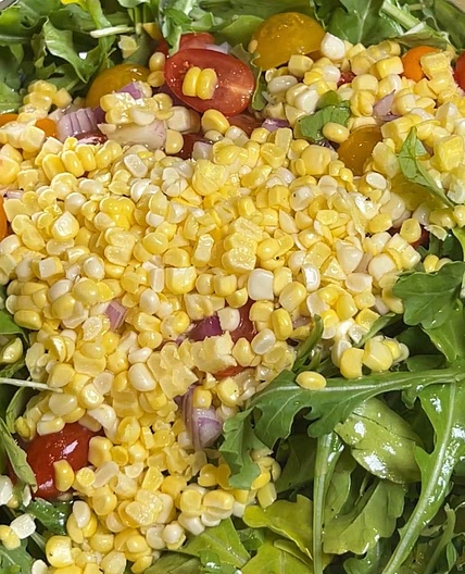 Corn, Tomato and Arugula Salad 