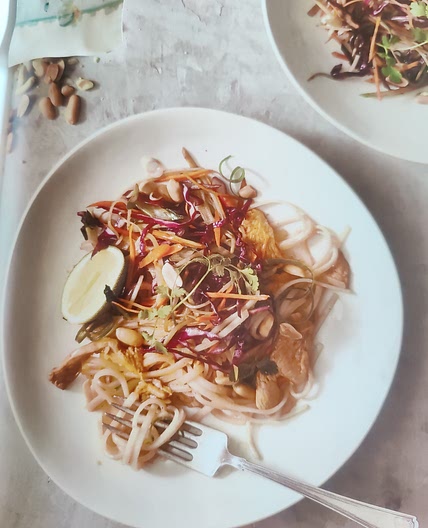 Asian Peanuts Noodles with Chicken