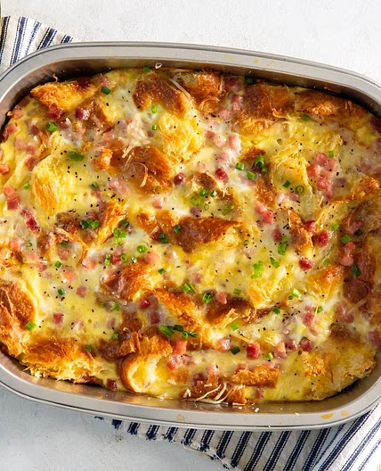Ham, Egg, & Cheese Croissant Bake