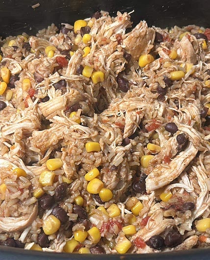 Crockpot Chicken Burrito Bowl