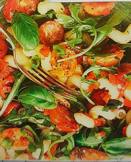 Italian Roasted Tomato and Red Pepper Pasta Salad