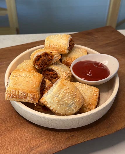 Vegan Lentil and Veggie Sausage Rolls