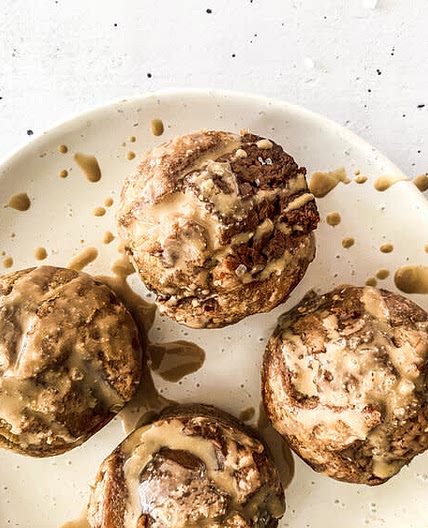 Salted Caramel Blondie Muffins