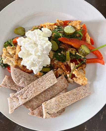 Chloe's Mexican Scrambled Eggs