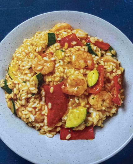 Cremiges Risotto mit zitronigen Garnelen
