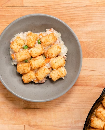 Chicken Pot Pie Tater Tot Hotdish