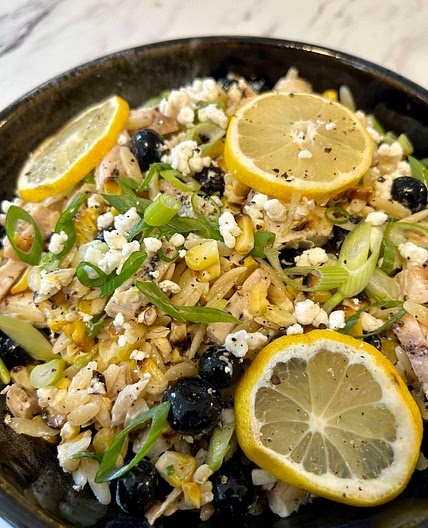 Orzo Corn Blueberry Salad