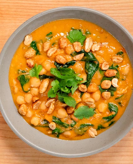 Chickpea & Sweet Potato Peanut Stew