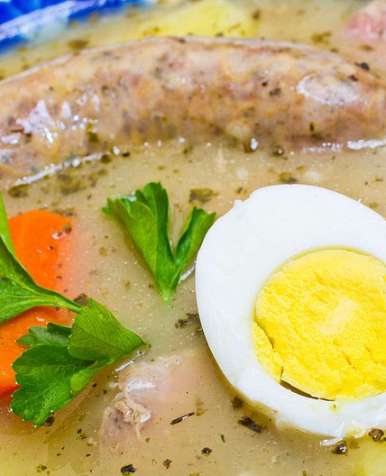 Polish Ryemeal Soup With Sausage (Żurek)