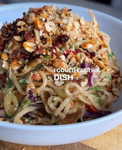 Rainbow noodle salad