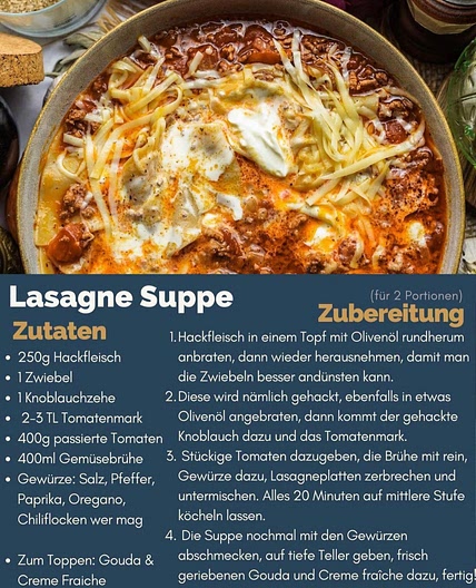 Lasagne Suppe