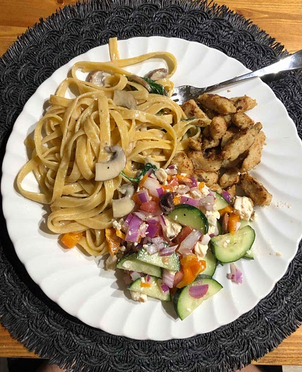 Mushroom and Spinach Pasta