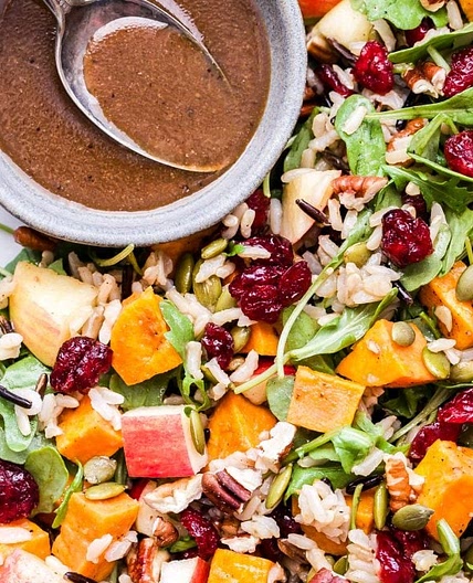 Sweet Potato, Wild Rice and Arugula Salad