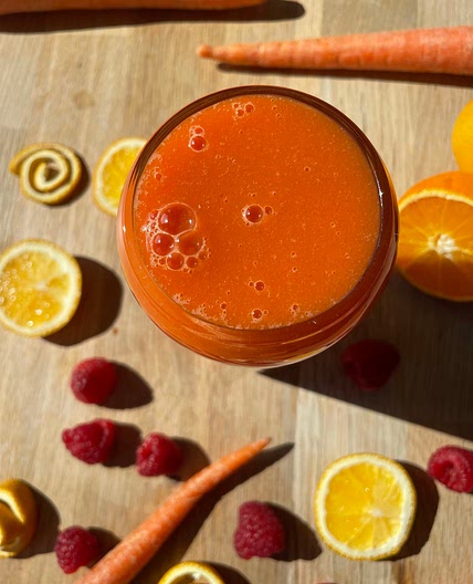 Orange Carrot Raspberry Juice 