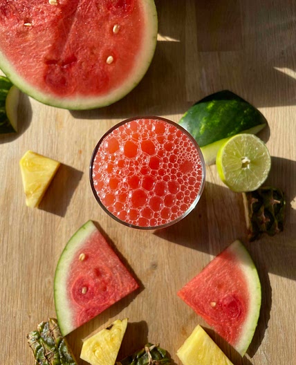 Watermelon pineapple juice 
