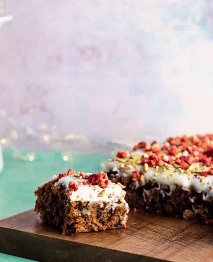 Easy Carrot Cake Traybake With Banana