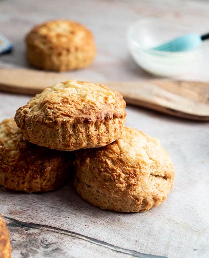 Cheese and Marmite Scones Without Egg
