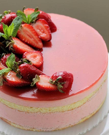 Strawberry Mousse Cake