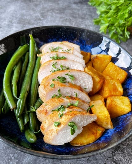 Sheet-Pan Chicken with Potatoes and Green Beans