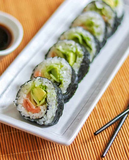 Smoked Salmon Sushi Roll