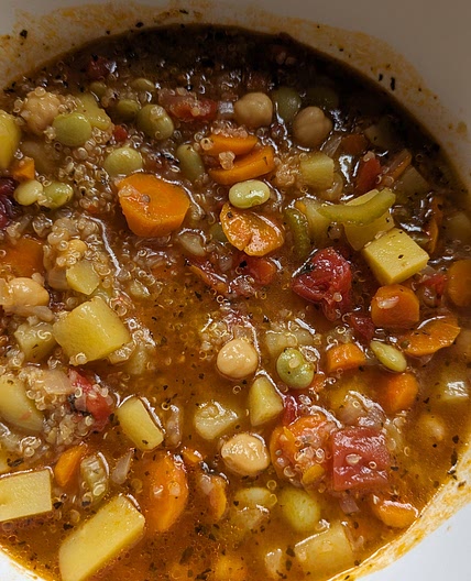 Chunky vegetable instant pot soup