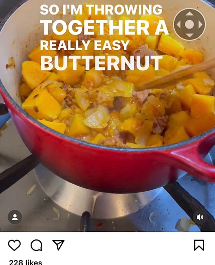  Butternut stew with chorizo