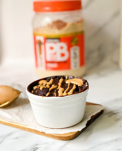150 calorie chocolate & peanut butter lava cake