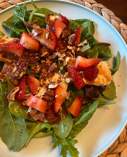 Strawberry Halloumi Salad