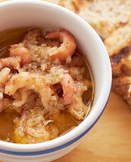 Potted shrimp with mace butter