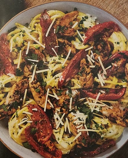 Tuscan Tomato Chicken Spaghetti