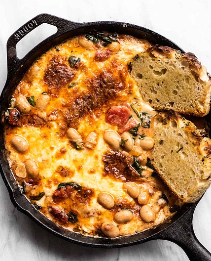 Cheesy White Bean Tomato Bake
