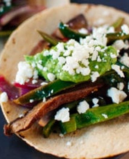 Portobello Mushroom and Poblano Pepper Fajitas