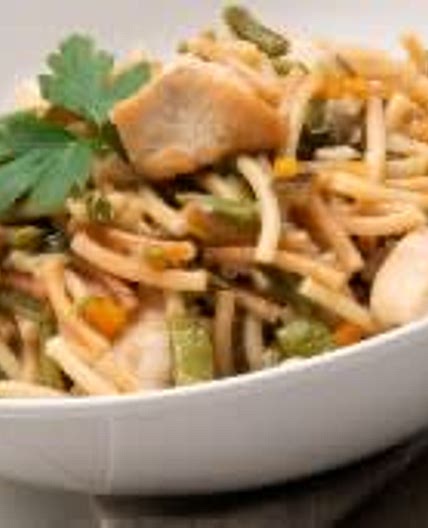 Fideos a la cazuela con pavo