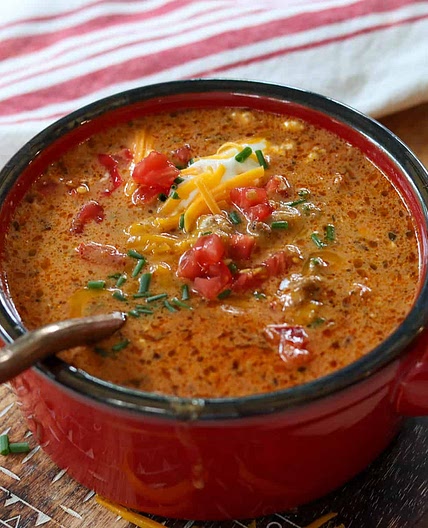 Instant Pot Creamy Beef Taco Soup