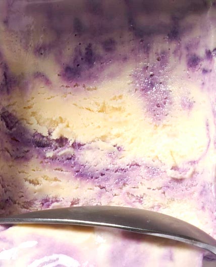 No-Churn Ube Swirl Ice Cream