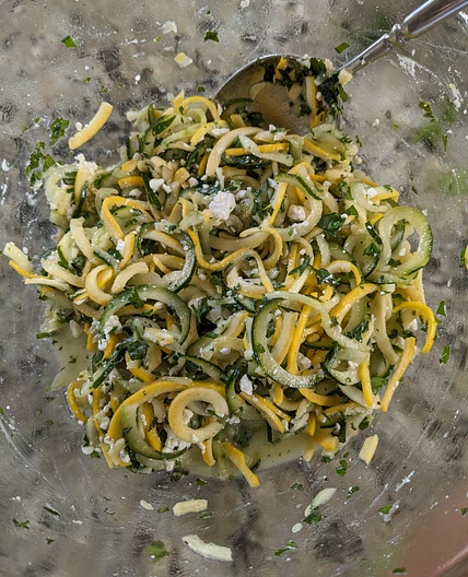 Yellow squash salad