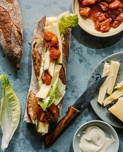 Fresh Peach and ginger relish recipe for cheese