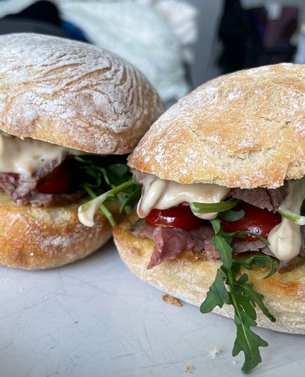 My favourite bread & meat topside sandwich