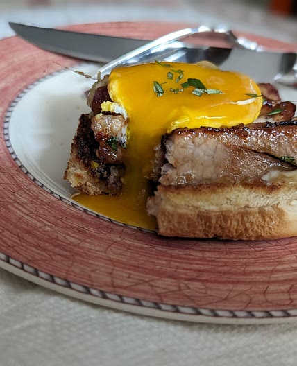 Breakfast stack with Mike's Hot Honey