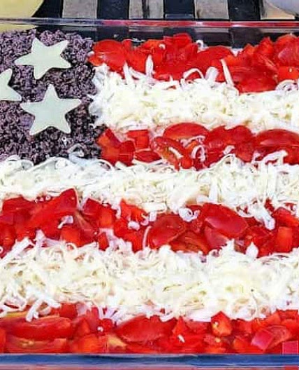 Patriotic Taco Dip