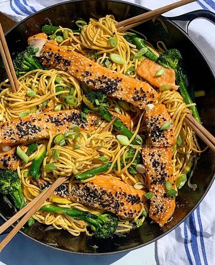 Teriyaki Salmon Noodles