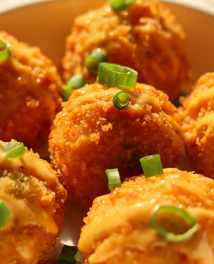 Krab Arancini (inspired by krab rangoons)