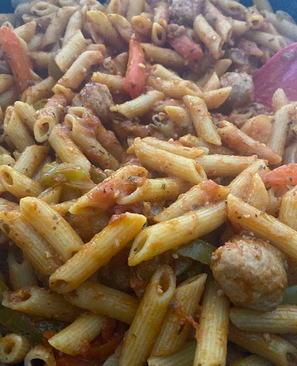 Pasta with Sausage and Peppers