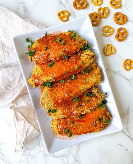 Hot Honey Pretzel Chicken Tenders
